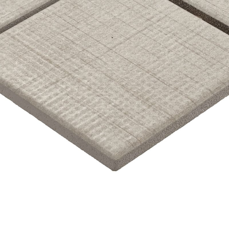 American Olean Stitchmark Bouclé Cream Fabric-Look Porcelain Tile - Straight Joint Edge