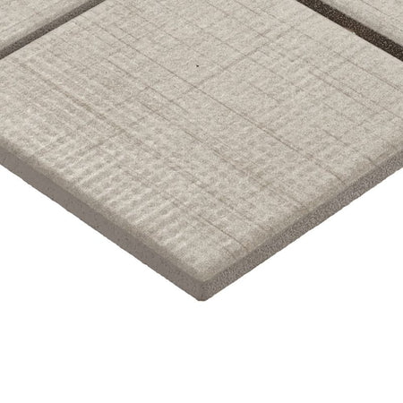 American Olean Stitchmark Bouclé Cream Fabric-Look Porcelain Tile - Straight Joint Edge