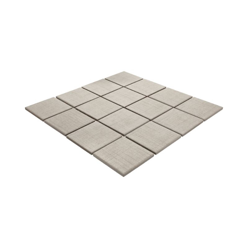 American Olean Stitchmark Bouclé Cream Fabric-Look Porcelain Tile - Straight Joint Flat
