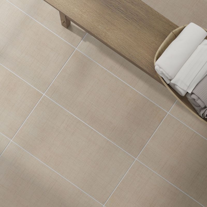 American Olean Stitchmark Cashmere Tan Fabric-Look Porcelain Tile - Rectangle lifestyle 1