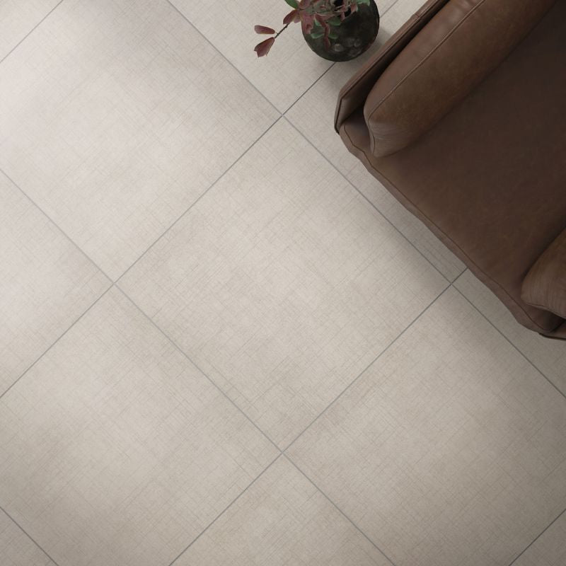 American Olean Stitchmark Cashmere Tan Fabric-Look Porcelain Tile - Square Lifestyle 5