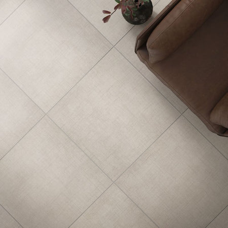 American Olean Stitchmark Cashmere Tan Fabric-Look Porcelain Tile - Square Lifestyle 5