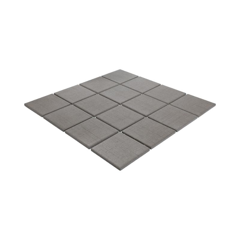 American Olean Stitchmark Jersey Gray Fabric-Look Porcelain Tile - Straight Joint Flat