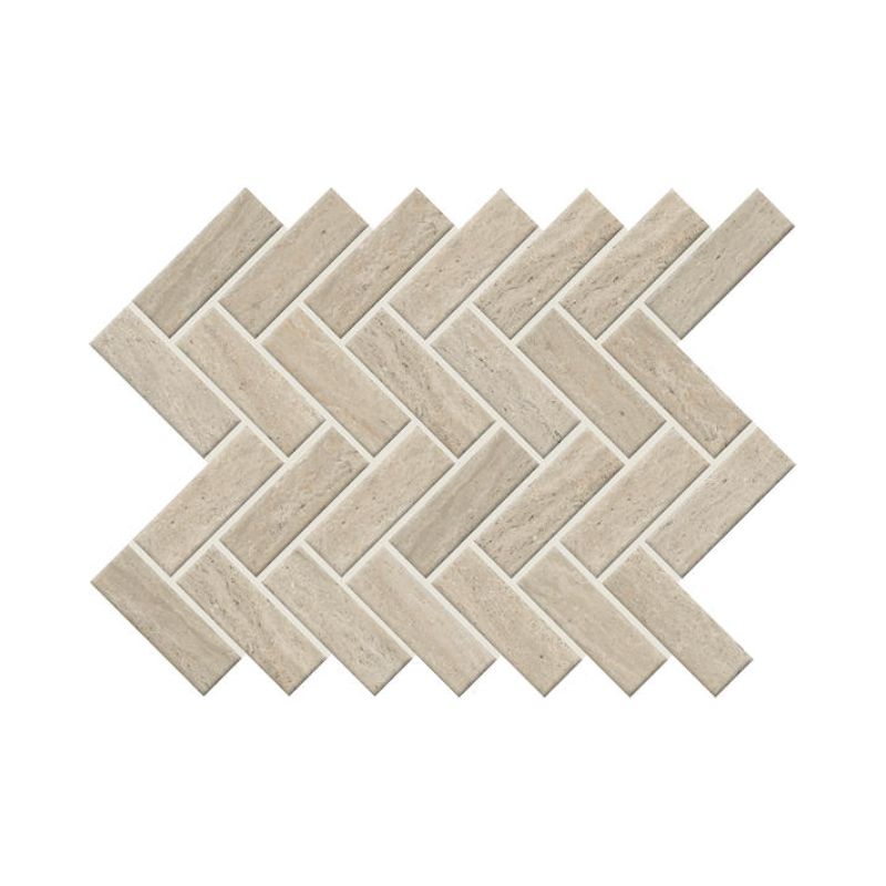 American Olean Sunset Falls Beige Stone-Look Tile - Herringbone