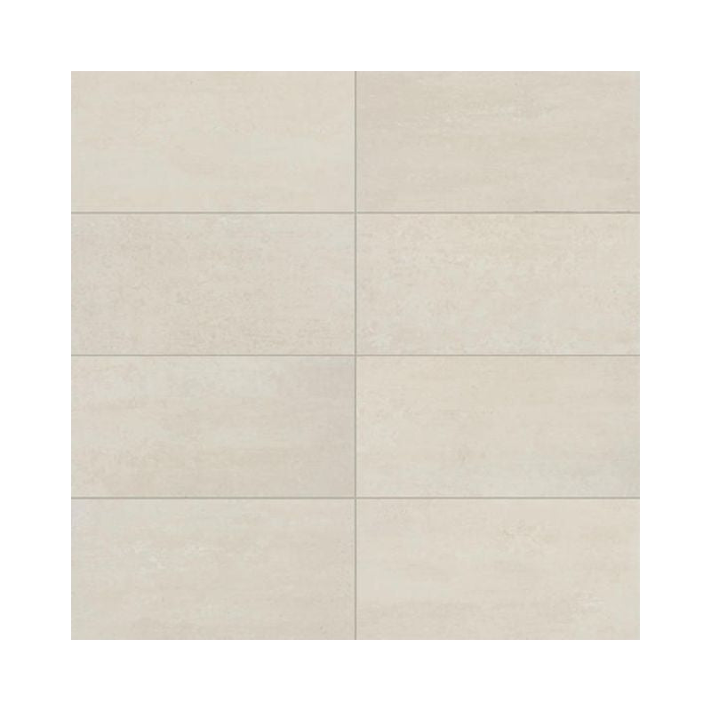American Olean Theoretical Evolved Candid Cream Concrete-Look Porcelain Tile - Matte Rectangle