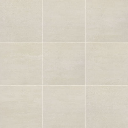 American Olean Theoretical Evolved Candid Cream Concrete-Look Porcelain Tile