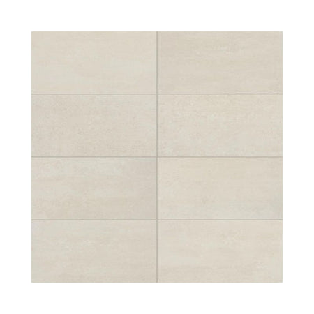 American Olean Theoretical Evolved Candid Cream Concrete-Look Porcelain Tile - Textured Rectangle