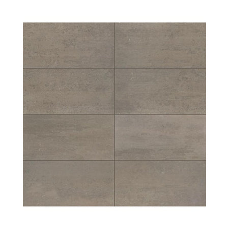 American Olean Theoretical Evolved Hibernate Brown Concrete-Look Porcelain Tile - Textured Rectangle