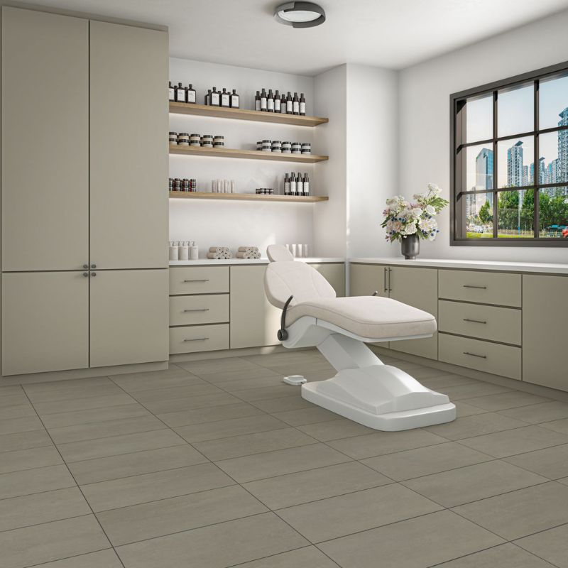 American Olean Theoretical Evolved Quiet Gray Concrete-Look Porcelain Tile