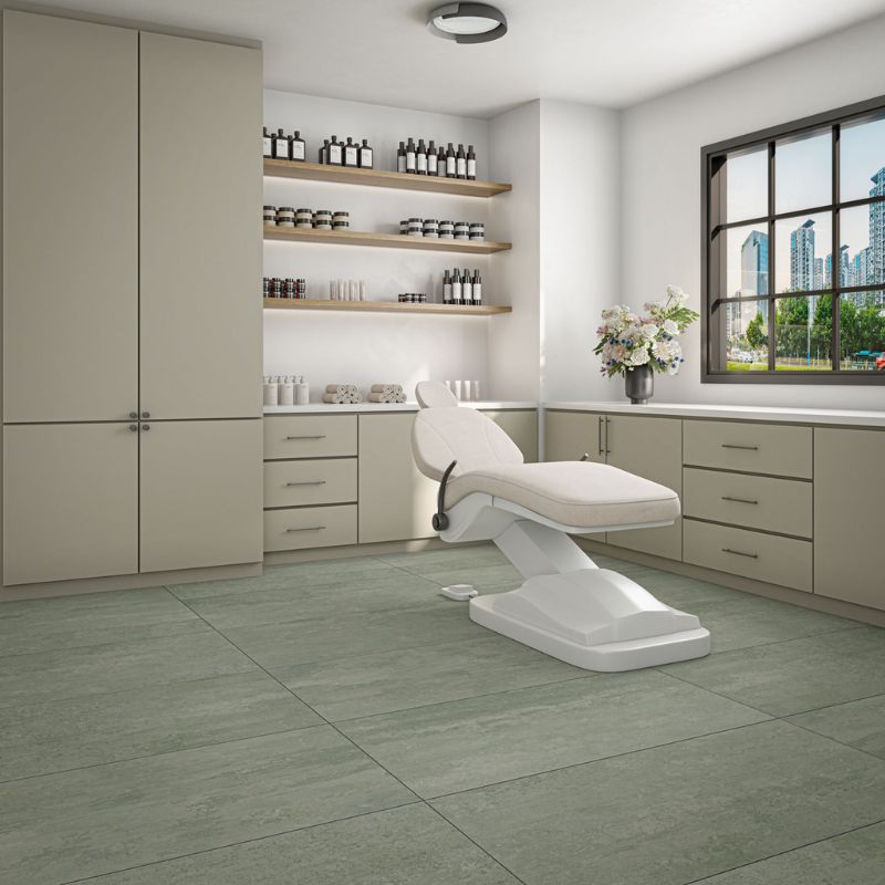 American Olean Theoretical Evolved Soft Sage Tile - Lifestyle