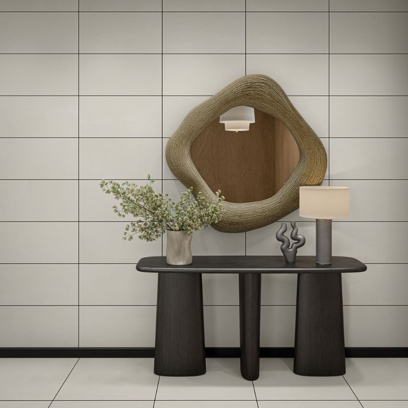American Olean Theoretical Evolved Wishful White Concrete-Look Porcelain Tile - Lifestyle 2