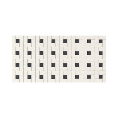 American Olean Unglazed Mosaics Ice White/Black Porcelain Tile - Quality Home Distribution