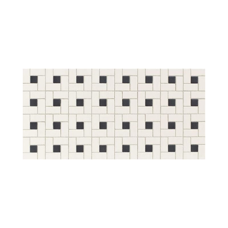American Olean Unglazed Mosaics Ice White/Black Porcelain Tile - Quality Home Distribution