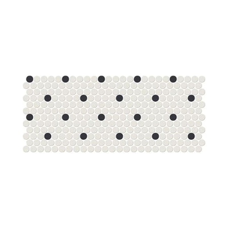 American Olean Unglazed Mosaics Ice White/Black Porcelain Tile - Quality Home Distribution