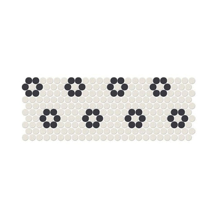 American Olean Unglazed Mosaics Ice White/Black Porcelain Tile - Quality Home Distribution