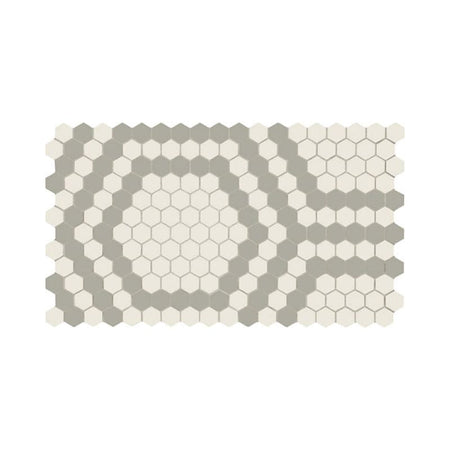 American Olean Unglazed Mosaics Ice White/Light Smoke Hex Porcelain Tile - Quality Home Distribution