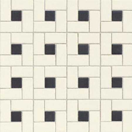 American Olean Unglazed Mosaics Biscuit/Black Dot Porcelain Tile
