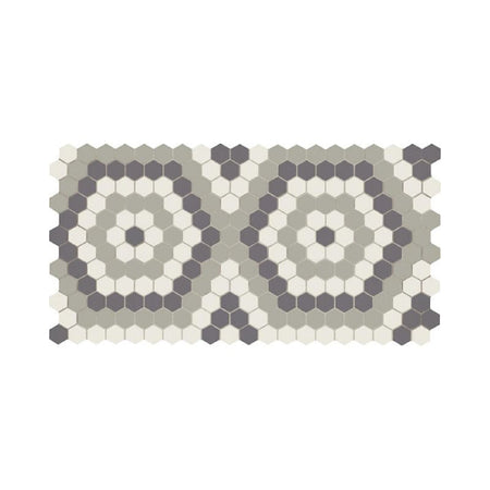 American Olean Unglazed Mosaics Ice White/Black/Light Smoke Porcelain Tile