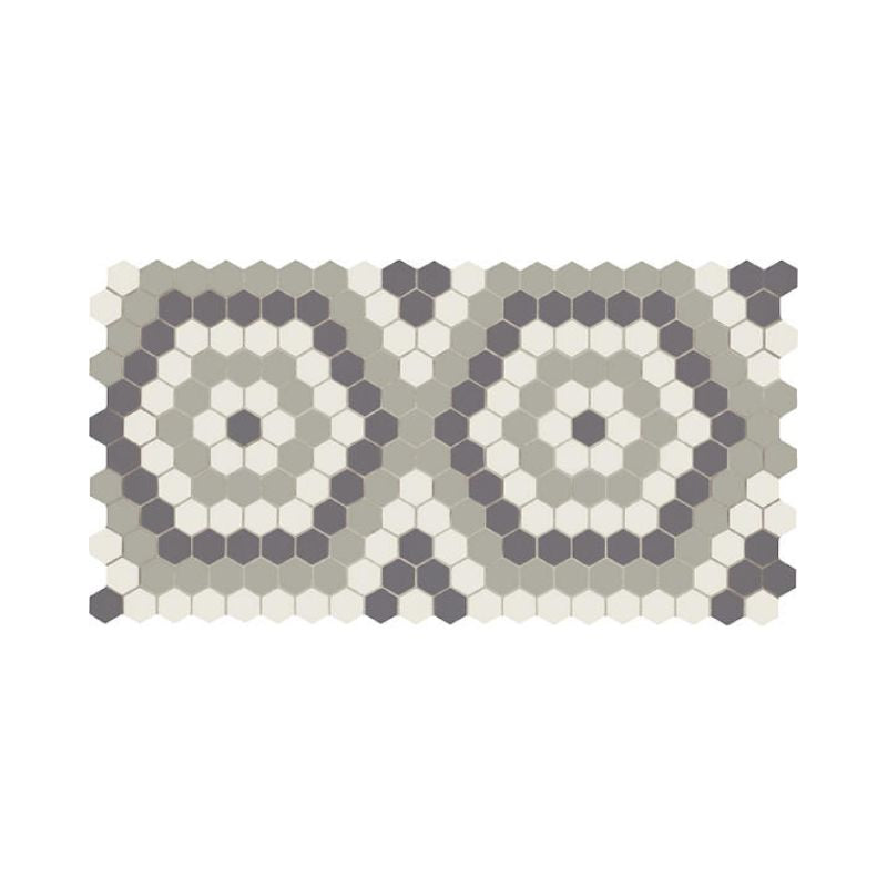 American Olean Unglazed Mosaics Ice White/Black/Light Smoke Porcelain Tile