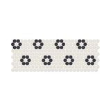 American Olean Unglazed Mosaics Ice White/Black Tile - Penny Rounds