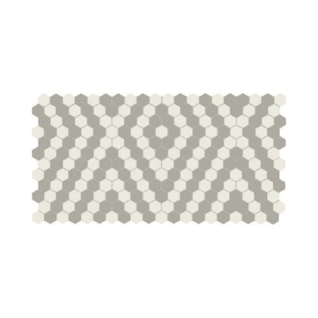 American Olean Unglazed Mosaics Ice White/Light Smoke Diamond Porcelain Tile
