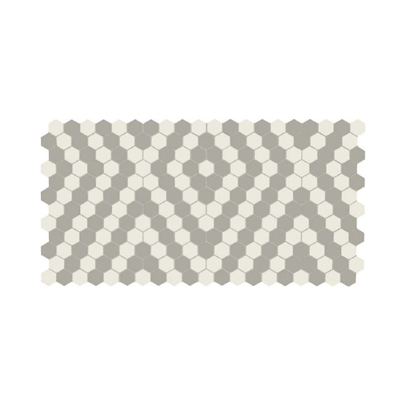 American Olean Unglazed Mosaics Ice White/Light Smoke Diamond Porcelain Tile