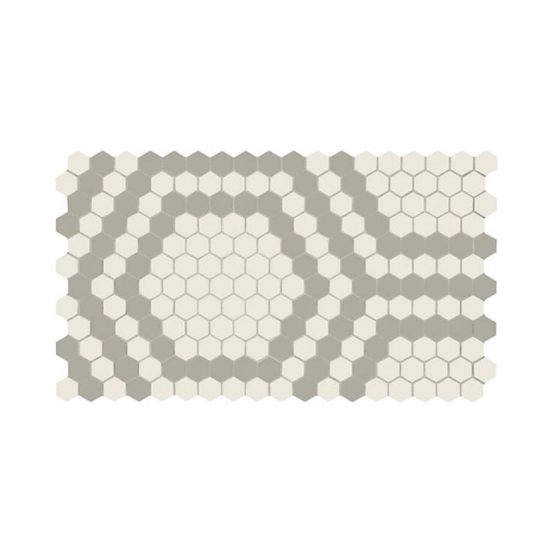 American Olean Mosaics Ice White/Light Smoke Hex Tile
