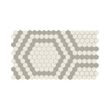American Olean Mosaics Ice White/Light Smoke Hex Tile
