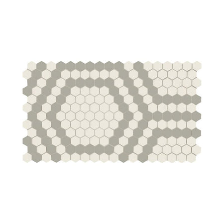 American Olean Mosaics Ice White/Light Smoke Hex Tile