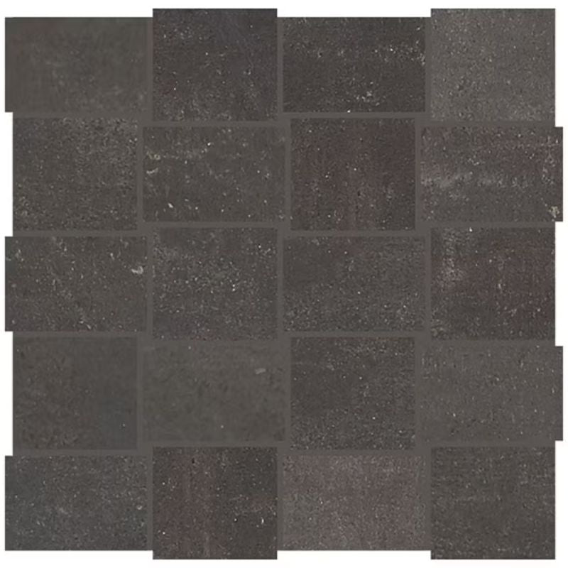 American Olean Union Black Nickel Concrete-Look Porcelain Tile - Modern Weave