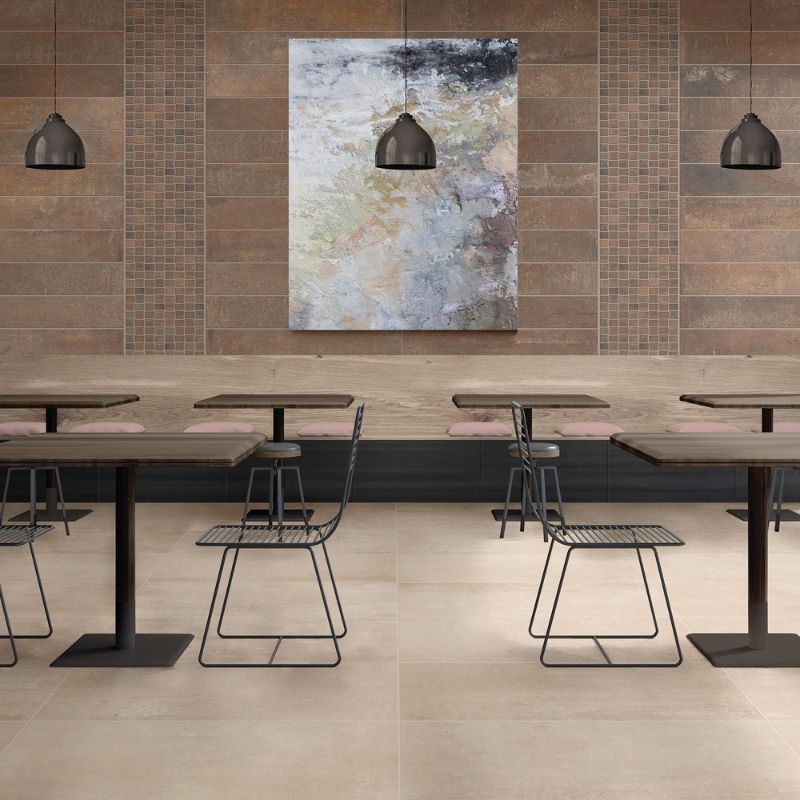 American Olean Union Industrial Gray Concrete-Look Porcelain Tile - Lifestyle 2