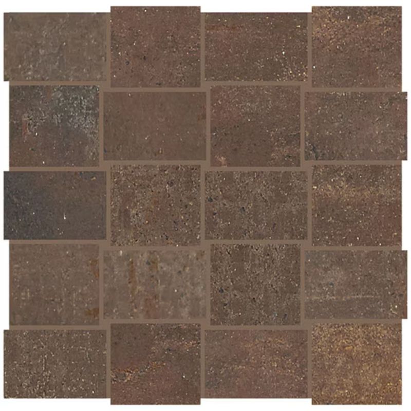 American Olean Union Rusted Brown Concrete-Look Porcelain Tile - Modern Weave