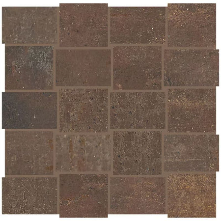 American Olean Union Rusted Brown Concrete-Look Porcelain Tile - Modern Weave