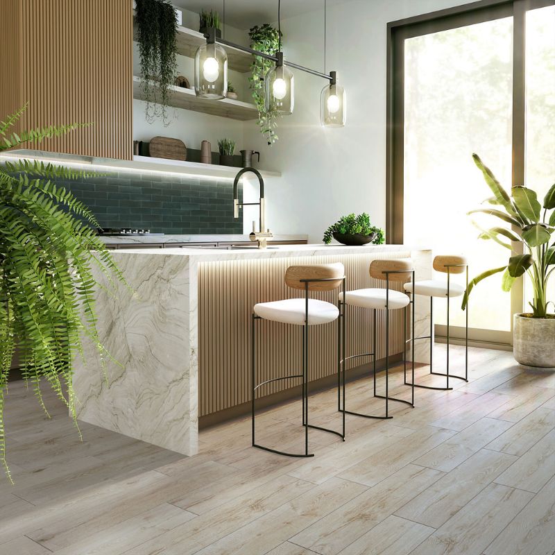American Olean Weathered Oak Waterwood Wood-Look Tile - Lifestyle