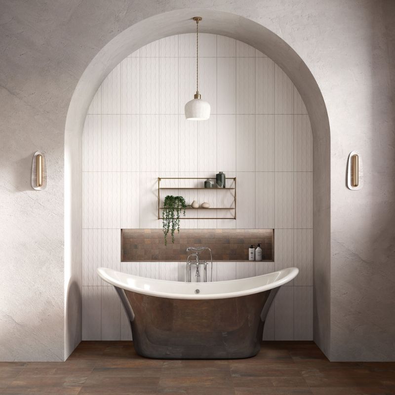 American Olean White Decorative Wall Tile | Visual Impressions - Lifestyle