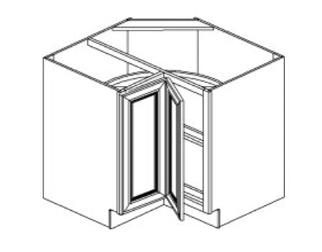 JWQ Base Corner Lazy Susan Cabinet - Multiple Styles & Finishes