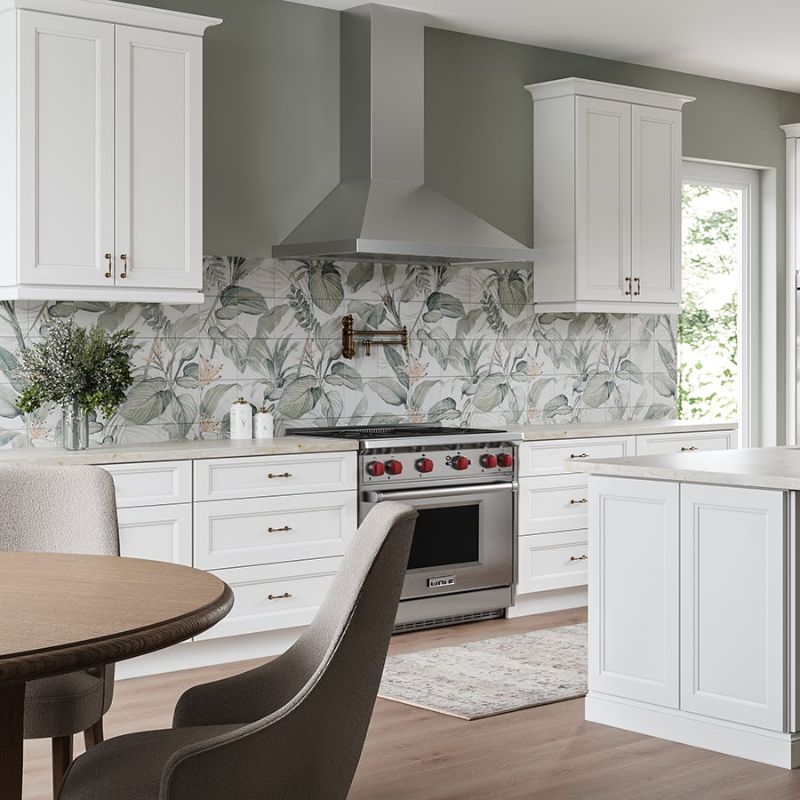 Cubitac Bergen Latte Shaker Kitchen Cabinets - Lifestyle 1