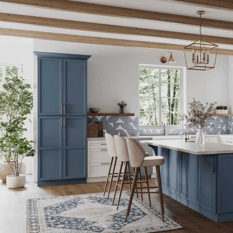 Cubitac Bolt Denim Shaker Kitchen Cabinets