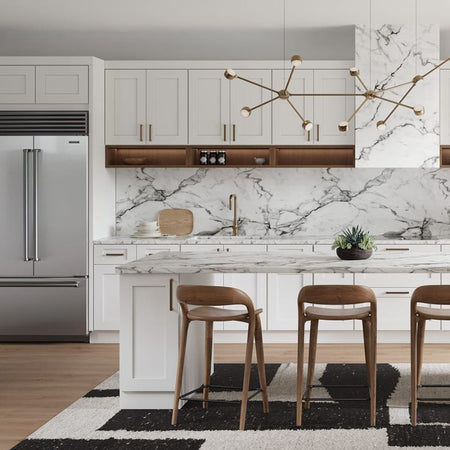 Cubitac Dover Latte Shaker Kitchen Cabinets - Lifestyle