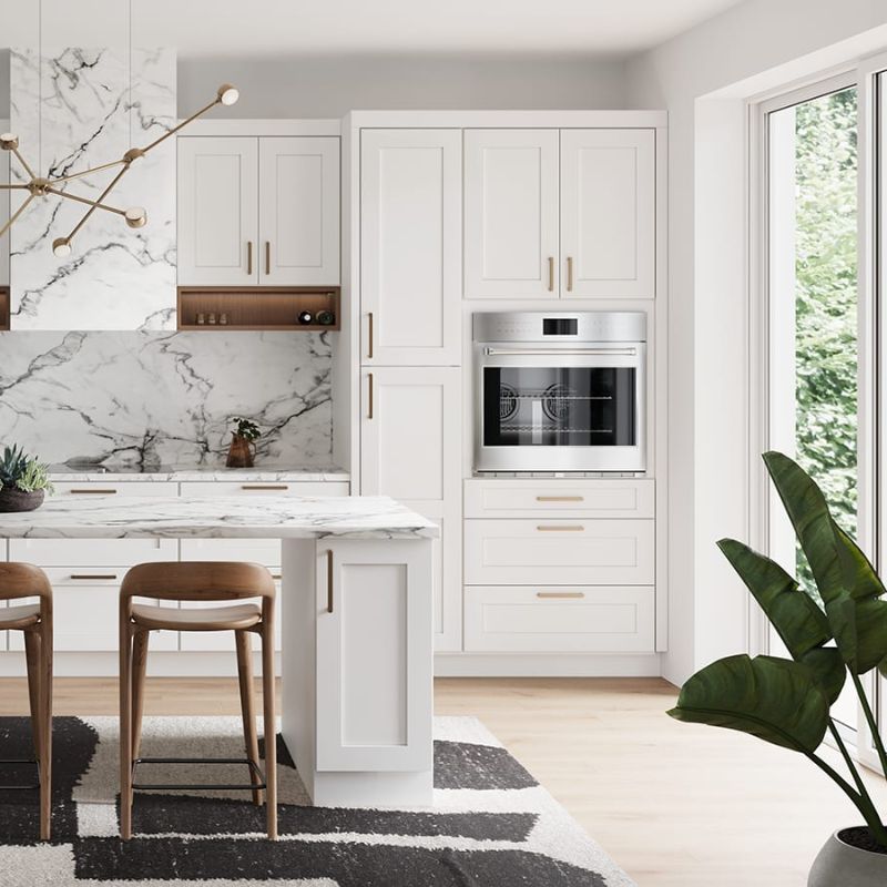 Cubitac Dover Latte Shaker Kitchen Cabinets - Lifestyle 2