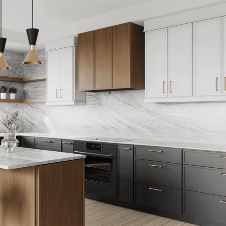 Cubitac Madison Latte Shaker Kitchen Cabinets - Lifestyle