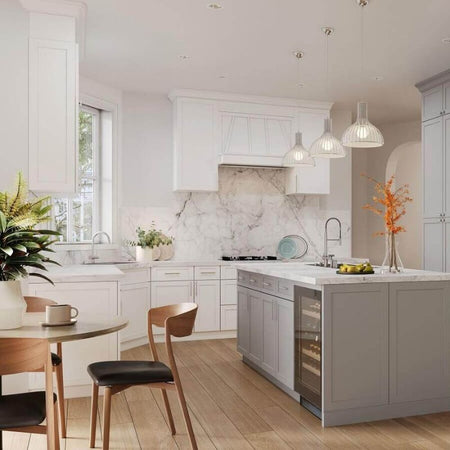 Cubitac Bolt Lace Shaker Kitchen Cabinets - Lifestyle