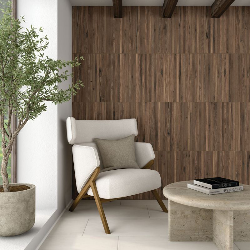 Daltile Acreage Highland Wood-Look Porcelain Tile - Stacked Lifestyle