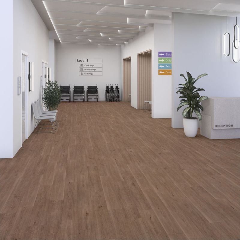 Daltile Pines Terrace Cinnamon Wood-Look Porcelain Tile - Plank Lifestyle