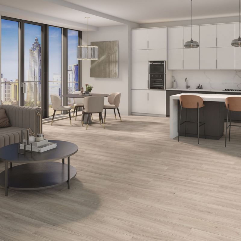 Daltile Pines Terrace Wreath Wood-Look Porcelain Tile - Plank Lifestyle