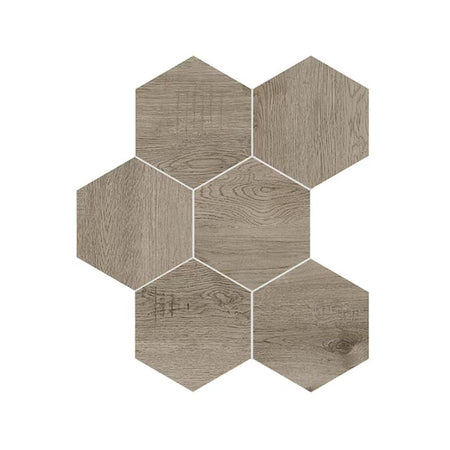 Daltile Sleigh Creek Stagecoach Wood-Look Porcelain Tile - Hexagon Tiles