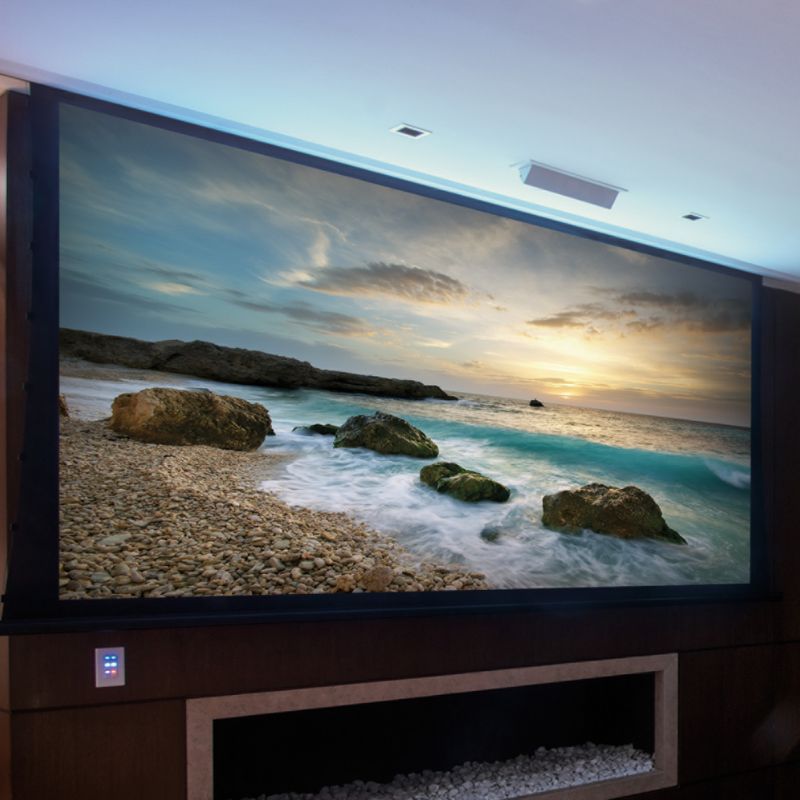 EluneVision Aurora 4K Ambient Light Rejection Motorized Tab - Tensioned Screen - Quality Home Distribution