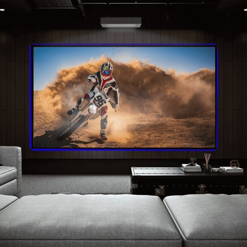 EluneVision Aurora 8K Ultra Short Throw Ambient Light Rejection NanoEdge Screen - Quality Home Distribution