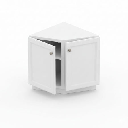 JWQ 24" Base End Corner Cabinet - Open Radius Display - 34.5" Height - JWQ-BEC24-CW - Quality Home Distribution