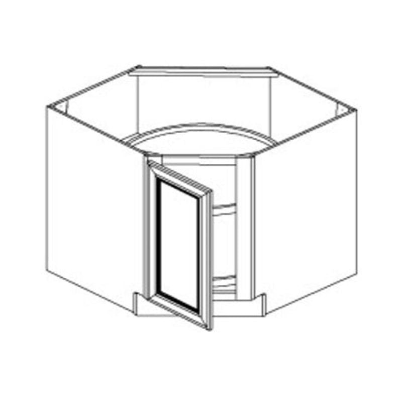 JWQ 36" Diagonal Corner Lazy Susan Base Cabinet - Multiple Styles & Finishes - JWQ-CBD36-CW - Quality Home Distribution